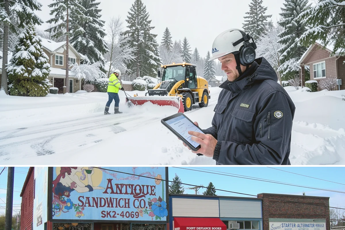 Snow Documentation in Ruston, Pierce County, WA - Captured for every snow event across the full winter season.