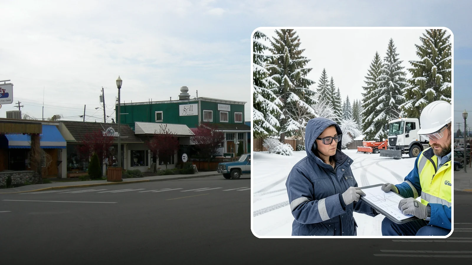 Snow Documentation in Stanwood, Snohomish County, WA - We document every snow event and service on your Western Washington property to create a defensible winter record.
