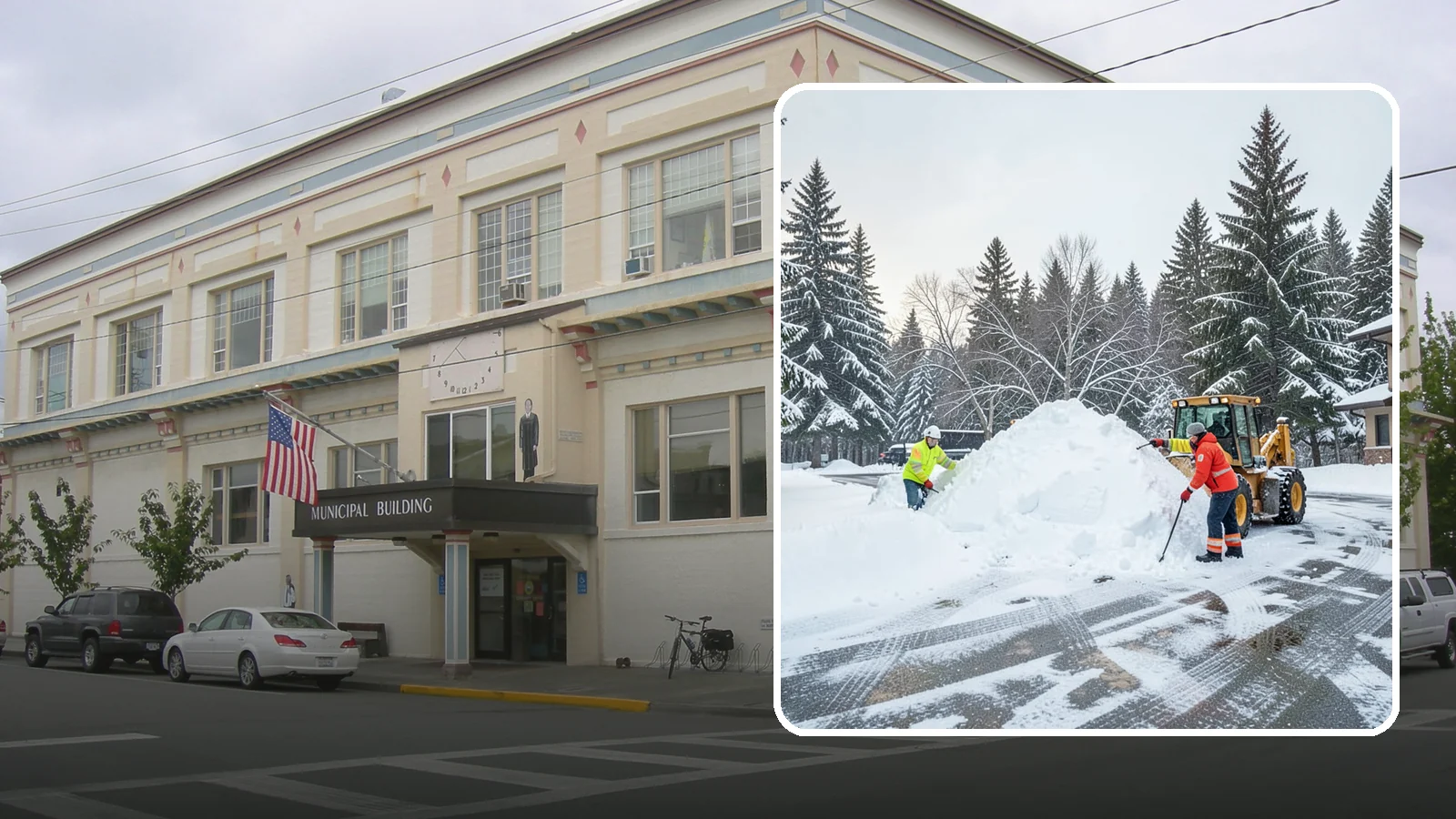 Snow Drift Removal in Anacortes, Skagit County, WA - We clear the deep drifts that wind piles against your buildings, gates, and driveways during a storm.