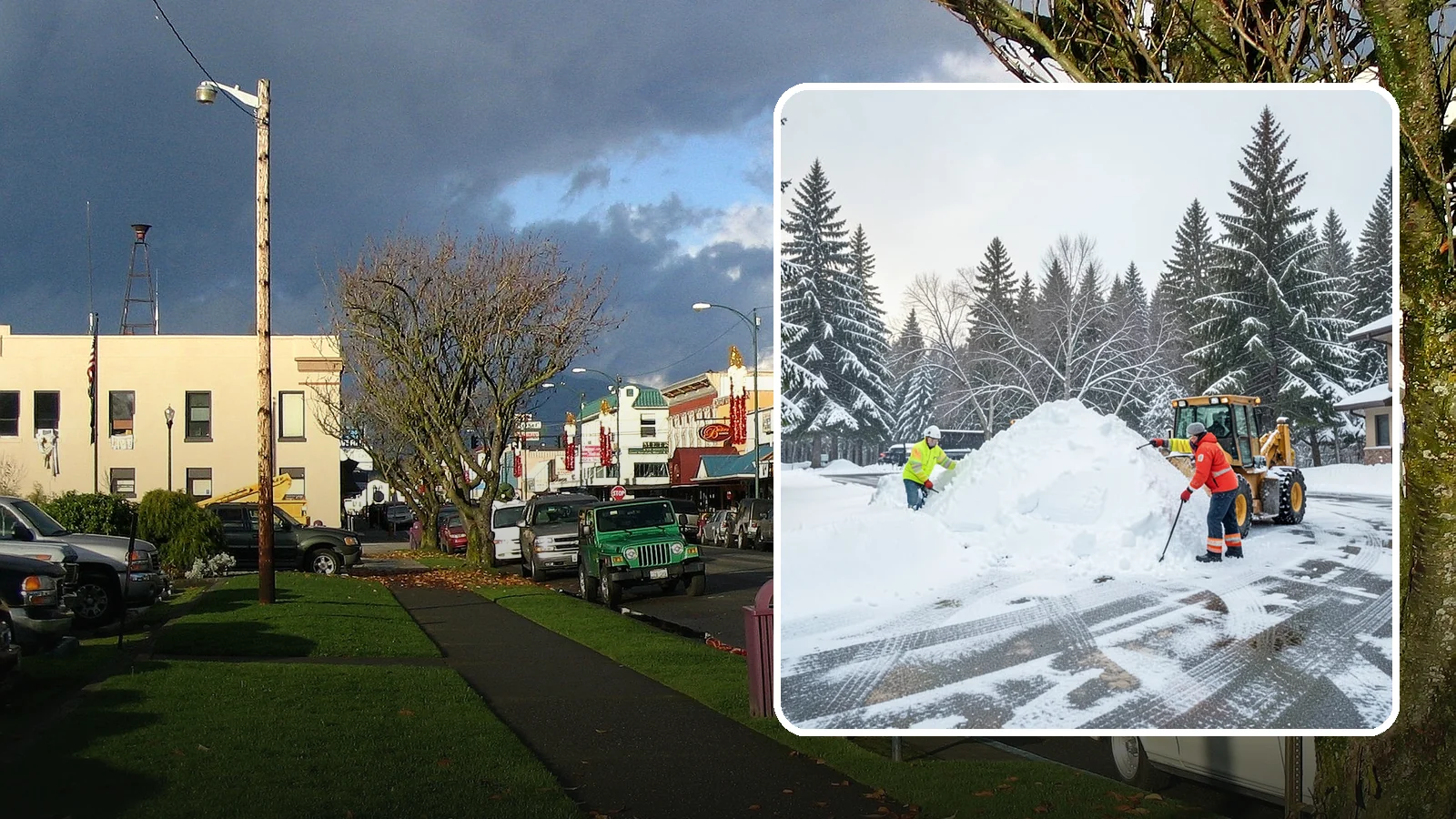 Snow Drift Removal in Arlington, Snohomish County, WA - We clear the deep drifts that wind piles against your buildings, gates, and driveways during a storm.