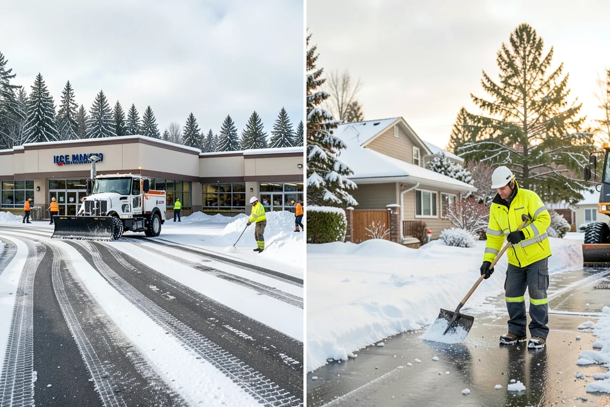 Snow Drift Removal in Arlington, Snohomish County, WA - Identify drift zones along walls, fences, and entries