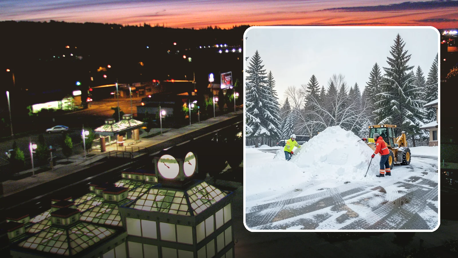 Snow Drift Removal in Auburn, King County, WA - We clear the deep drifts that wind piles against your buildings, gates, and driveways during a storm.