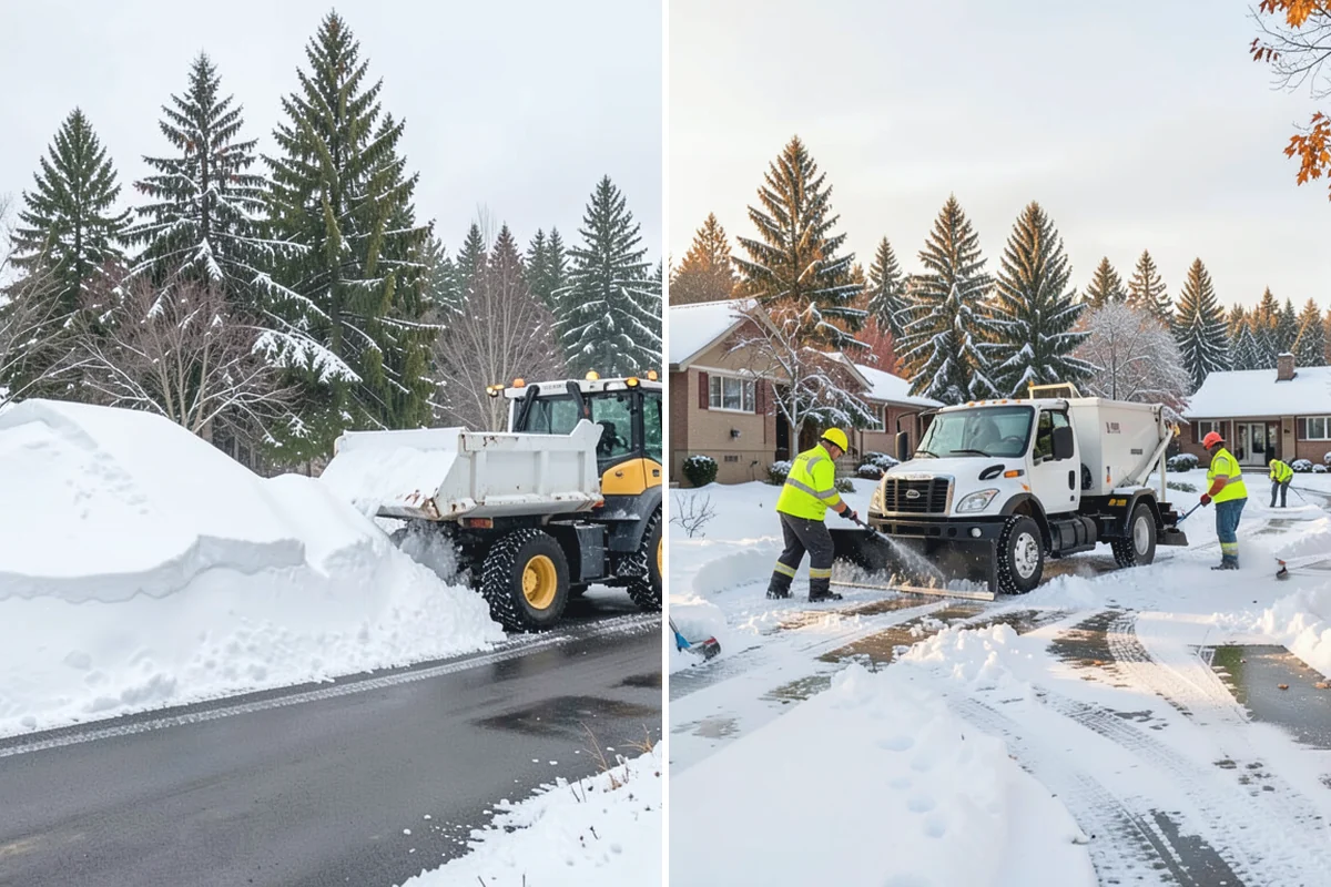 Snow Drift Removal in Auburn, King County, WA - Identify drift zones along walls, fences, and entries