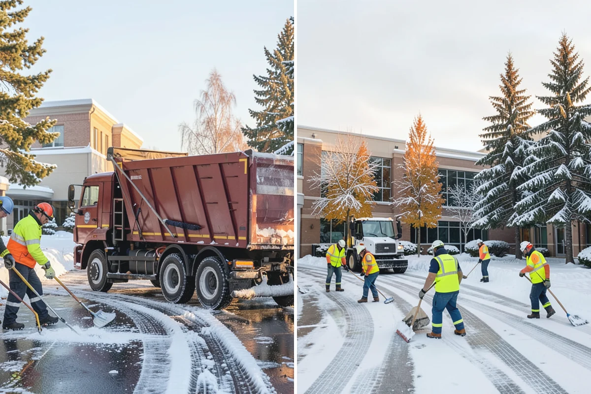 Snow Drift Removal in Beaux Arts Village, King County, WA - Identify drift zones along walls, fences, and entries