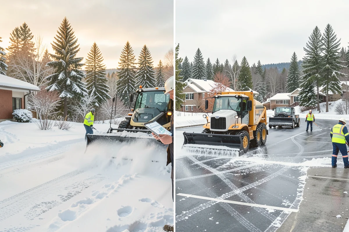 Snow Drift Removal in Brier, Snohomish County, WA - Identify drift zones along walls, fences, and entries