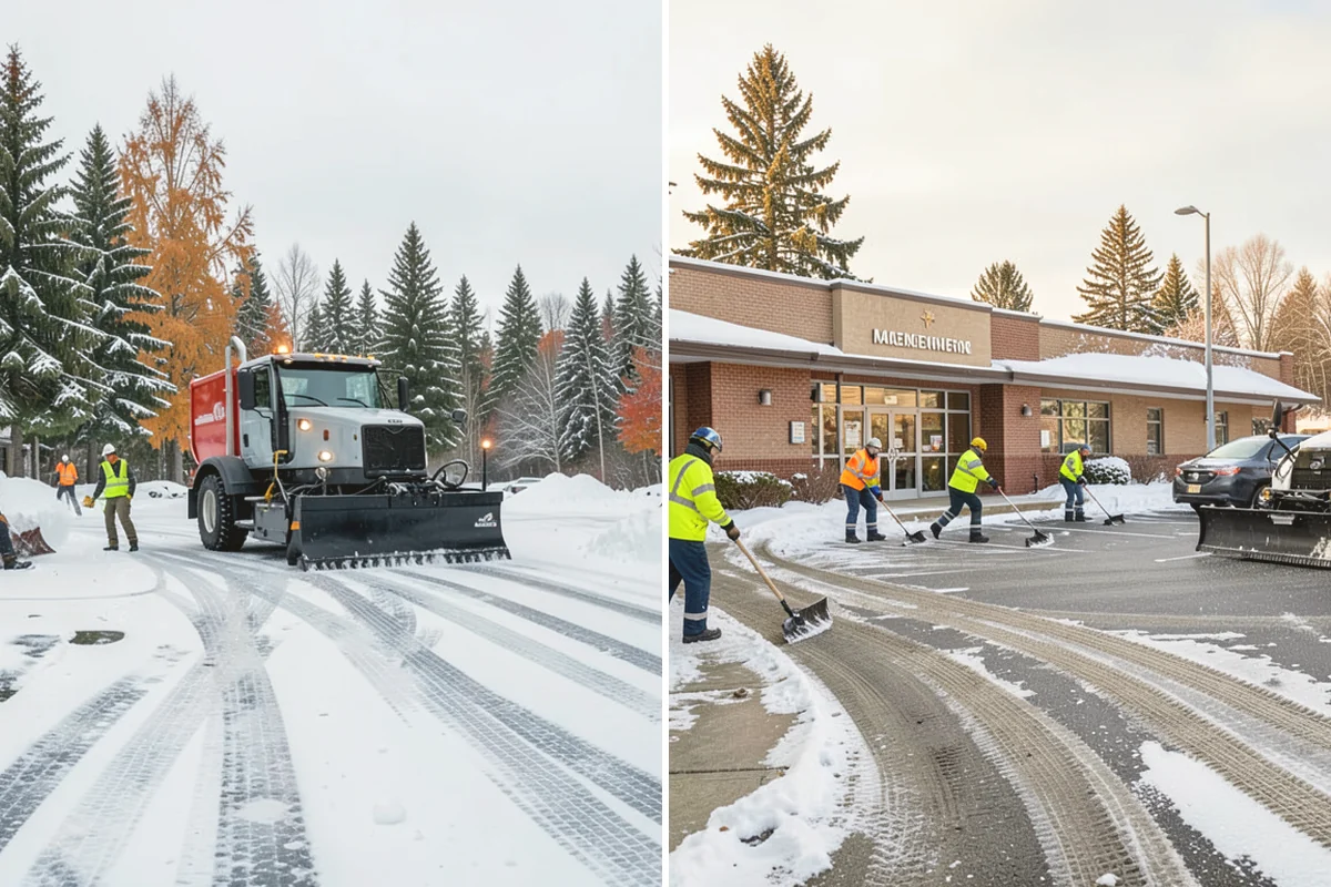 Snow Drift Removal in Burien, King County, WA - Identify drift zones along walls, fences, and entries