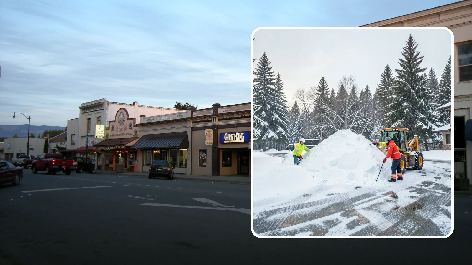 Snow Drift Removal in Burlington, Skagit County, WA - We clear the deep drifts that wind piles against your buildings, gates, and driveways during a storm.