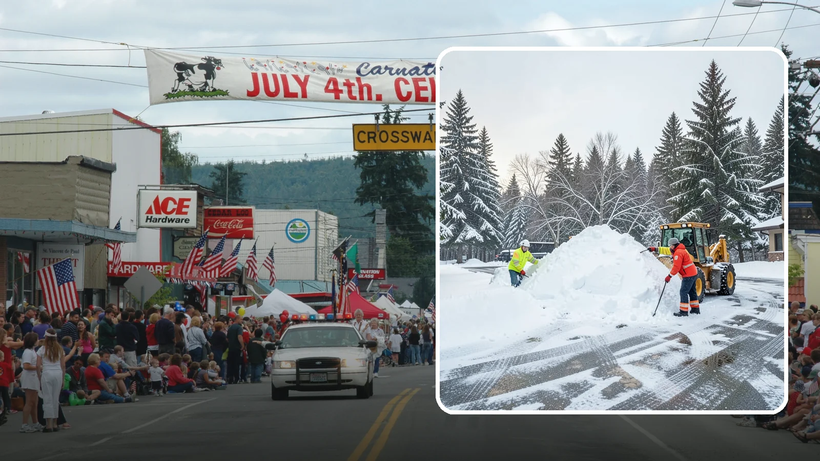 Snow Drift Removal in Carnation, King County, WA - We clear the deep drifts that wind piles against your buildings, gates, and driveways during a storm.