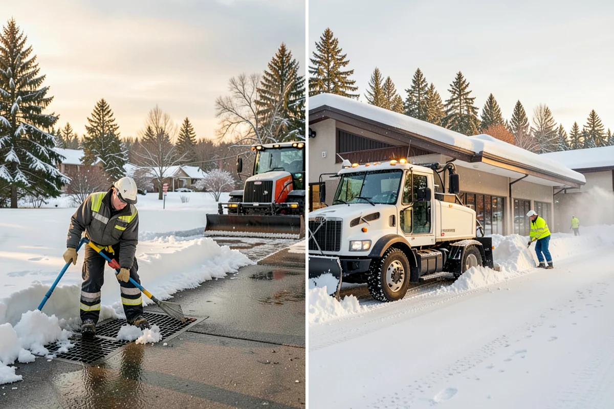 Snow Drift Removal in Clyde Hill, King County, WA - Identify drift zones along walls, fences, and entries