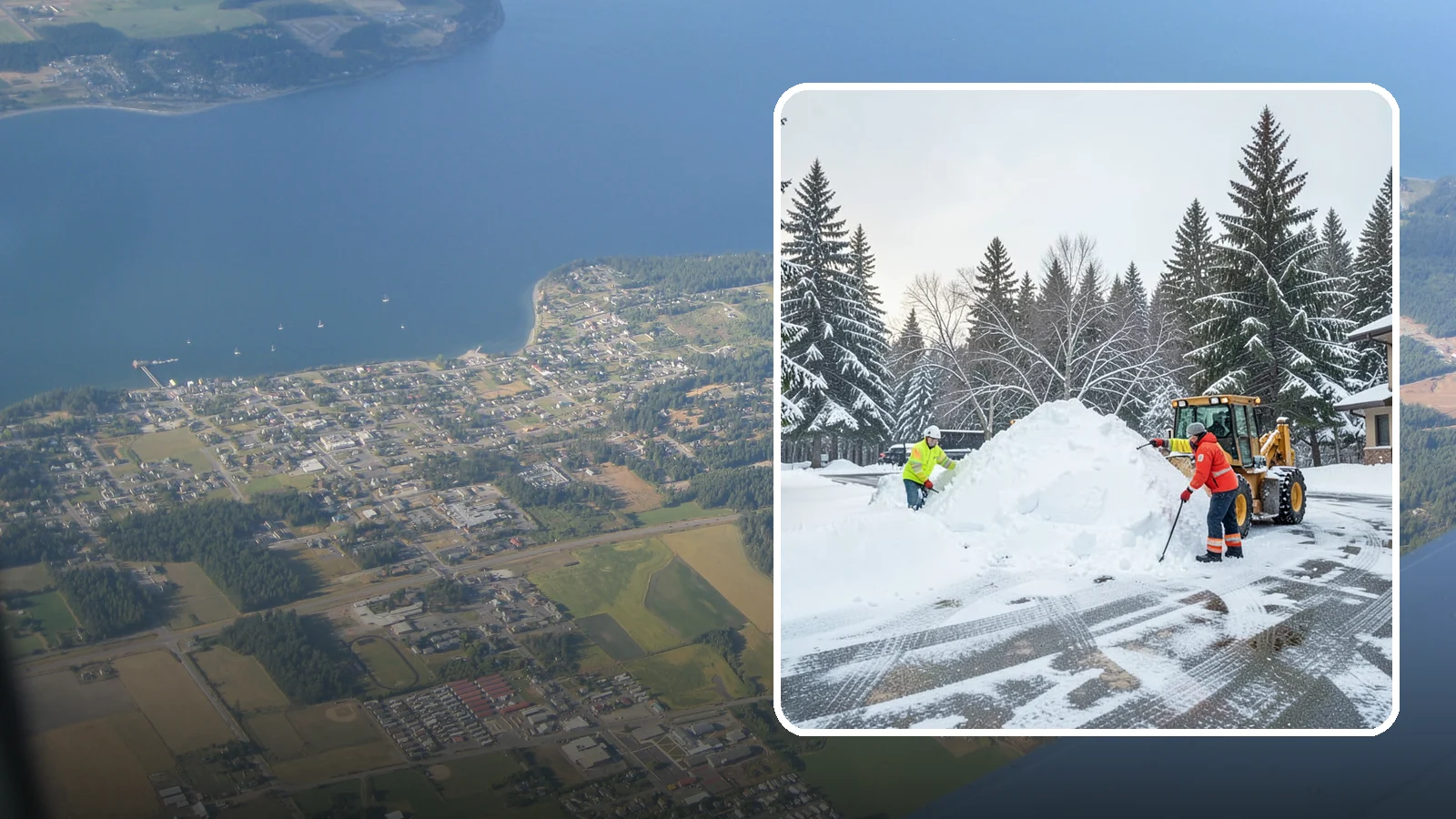 Snow Drift Removal in Coupeville, Island County, WA - We clear the deep drifts that wind piles against your buildings, gates, and driveways during a storm.