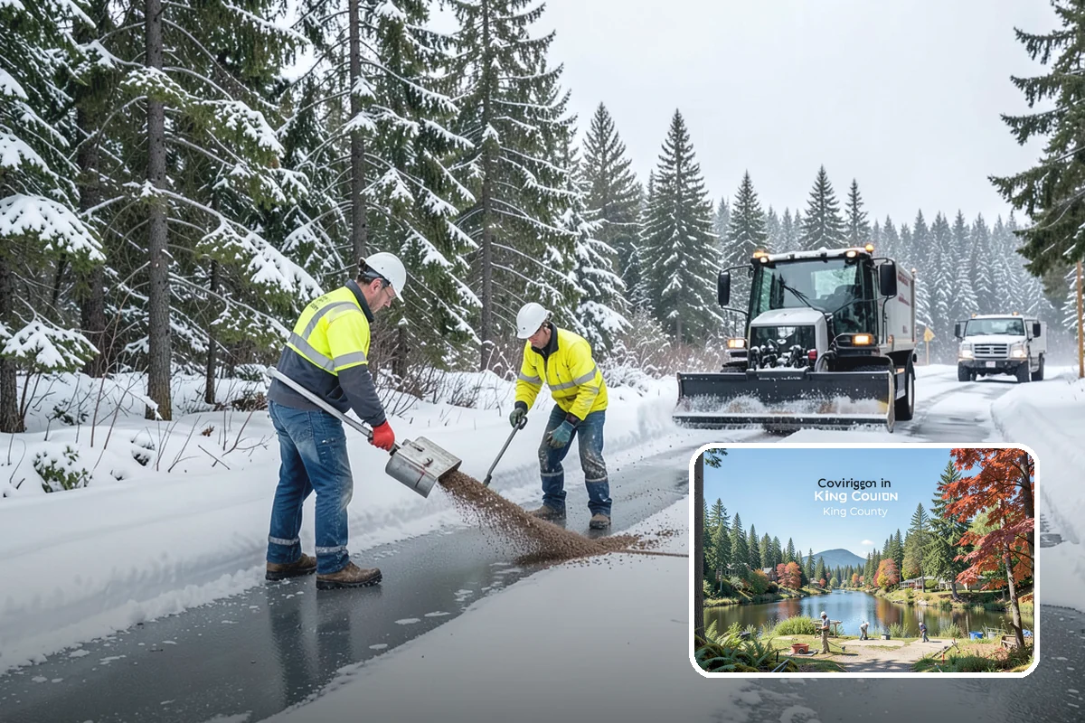 Snow Drift Removal in Covington, King County, WA - Targeted clearing of wind-built drifts