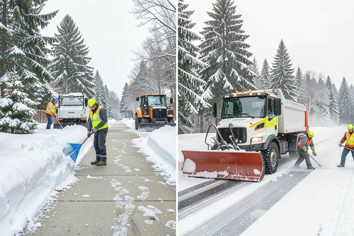 Snow Drift Removal in Covington, King County, WA - Identify drift zones along walls, fences, and entries