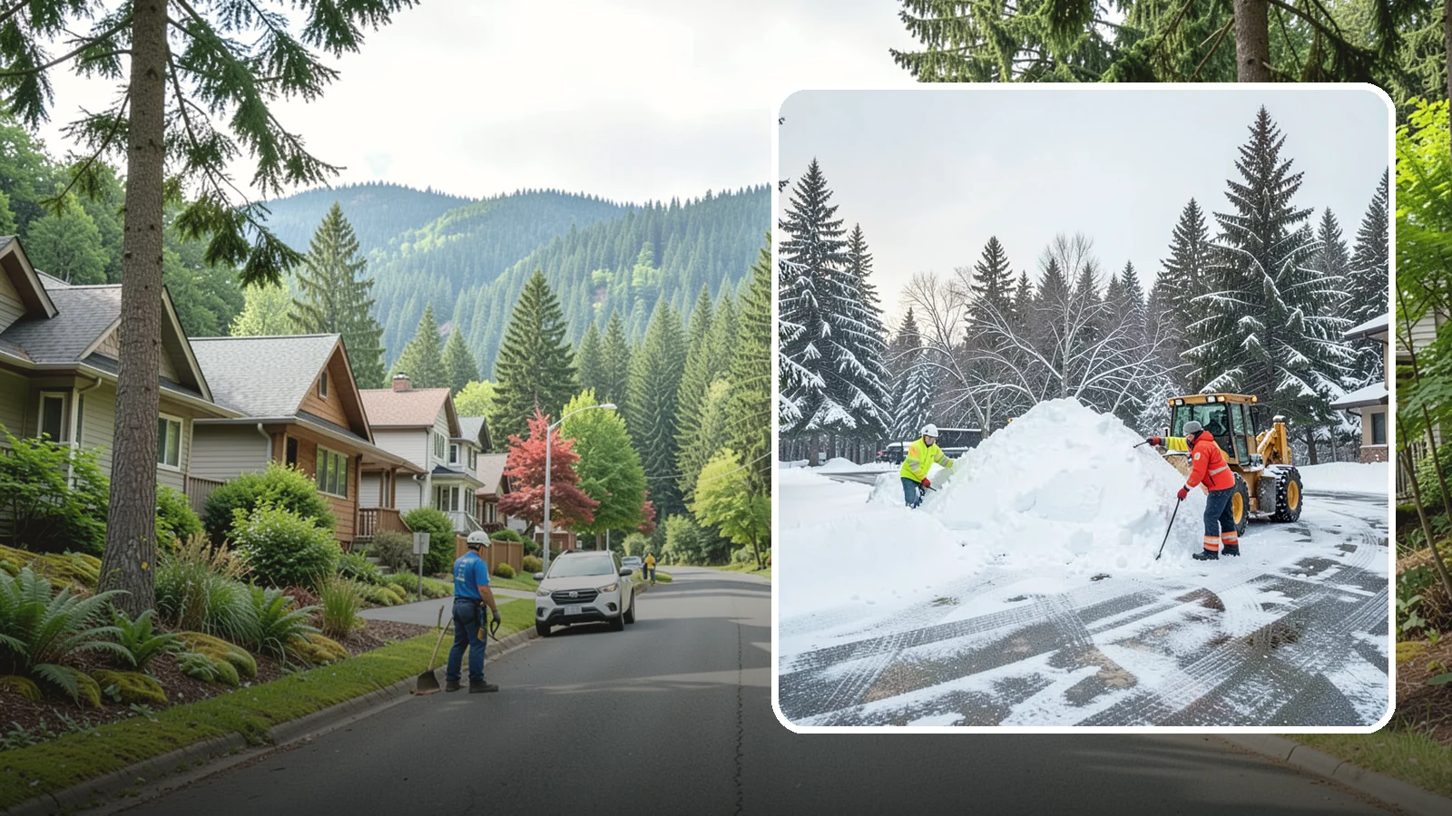Snow Drift Removal in Darrington, Snohomish County, WA - We clear the deep drifts that wind piles against your buildings, gates, and driveways during a storm.