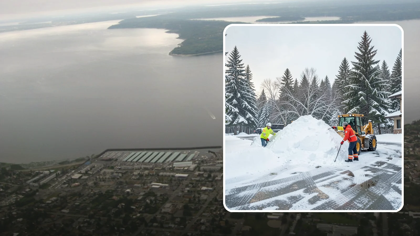 Snow Drift Removal in Des Moines, King County, WA - We clear the deep drifts that wind piles against your buildings, gates, and driveways during a storm.