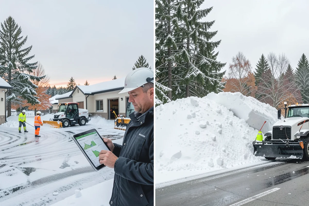 Snow Drift Removal in Des Moines, King County, WA - Identify drift zones along walls, fences, and entries