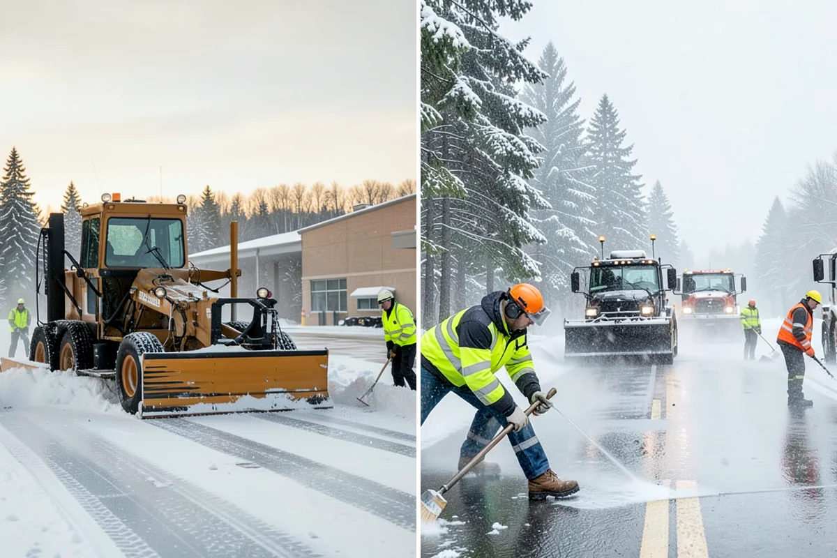 Snow Drift Removal in Everett, Snohomish County, WA - Identify drift zones along walls, fences, and entries