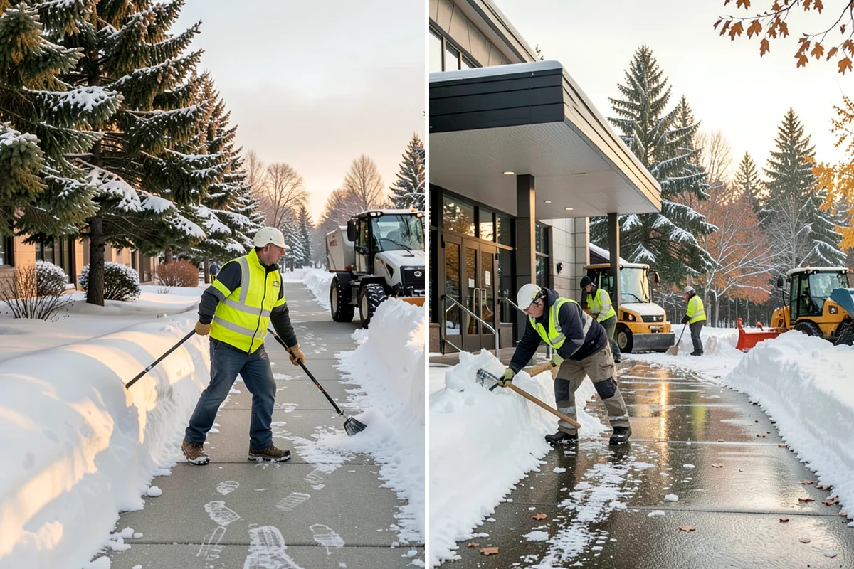 Snow Drift Removal in Federal Way, King County, WA - Identify drift zones along walls, fences, and entries