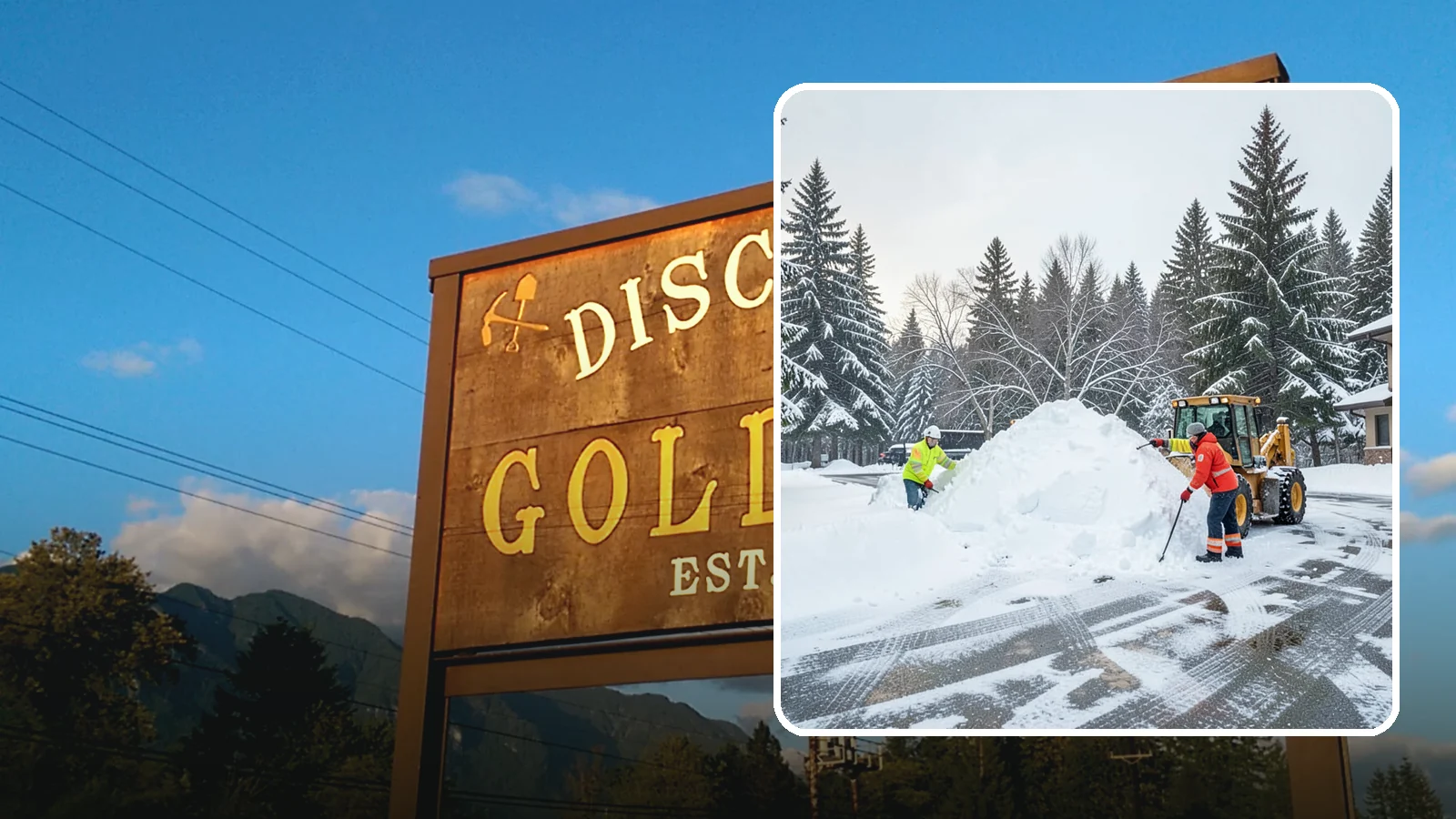 Snow Drift Removal in Gold Bar, Snohomish County, WA - We clear the deep drifts that wind piles against your buildings, gates, and driveways during a storm.