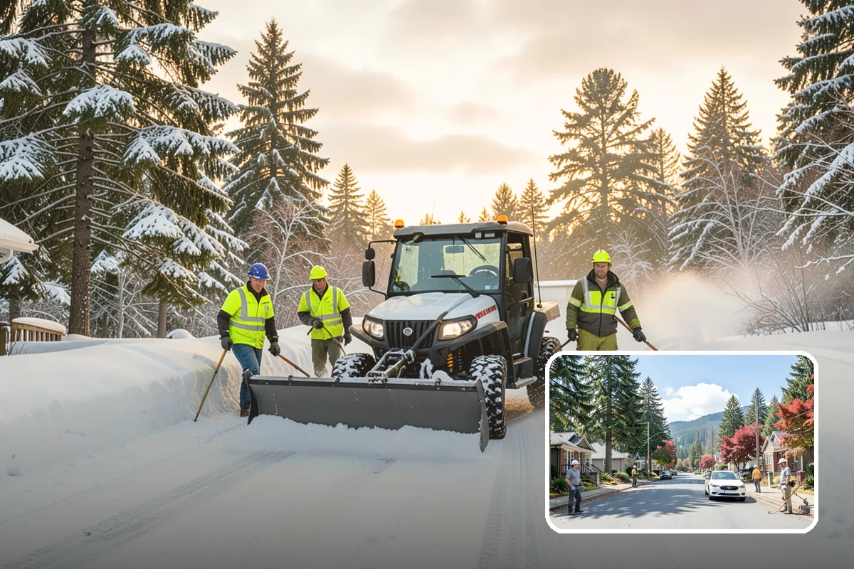 Snow Drift Removal in Hunts Point, King County, WA - Targeted clearing of wind-built drifts