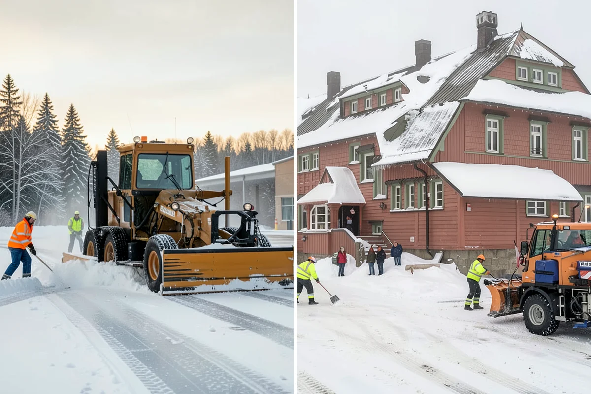 Snow Drift Removal in Hunts Point, King County, WA - Identify drift zones along walls, fences, and entries