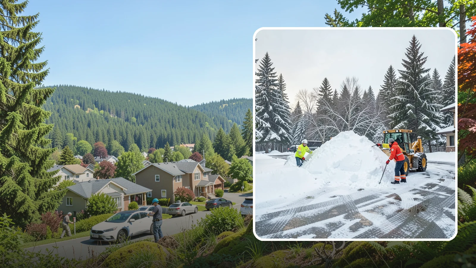 Snow Drift Removal in Index, Snohomish County, WA - We clear the deep drifts that wind piles against your buildings, gates, and driveways during a storm.