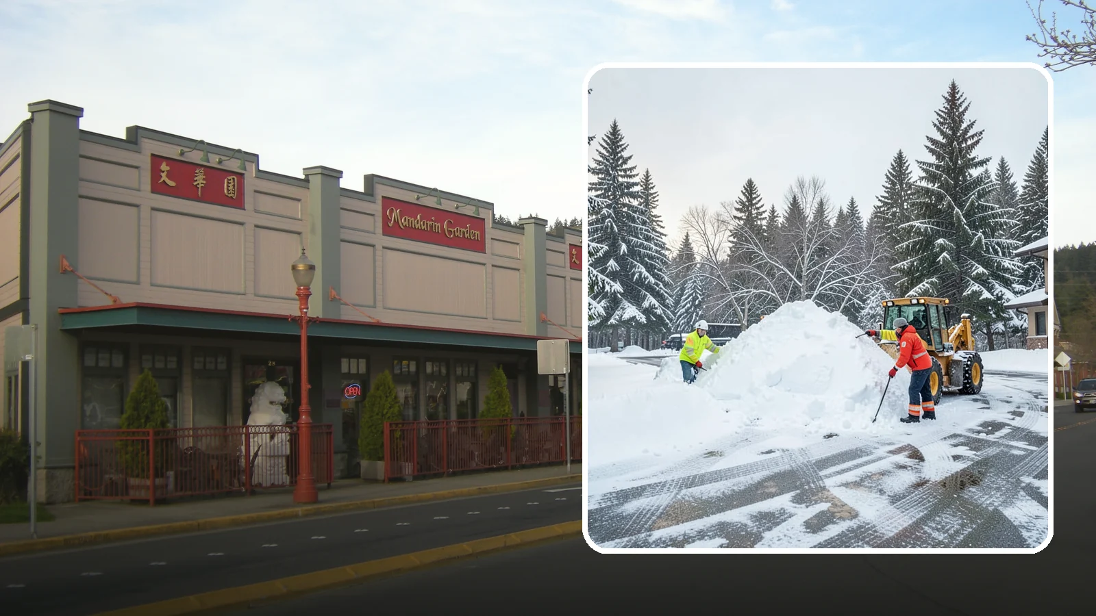 Snow Drift Removal in Issaquah, King County, WA - We clear the deep drifts that wind piles against your buildings, gates, and driveways during a storm.