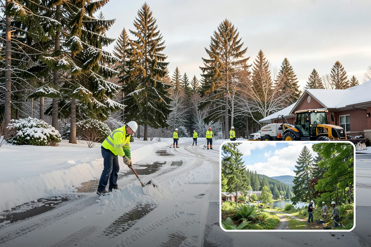 Snow Drift Removal in Lake Forest Park, King County, WA - Targeted clearing of wind-built drifts