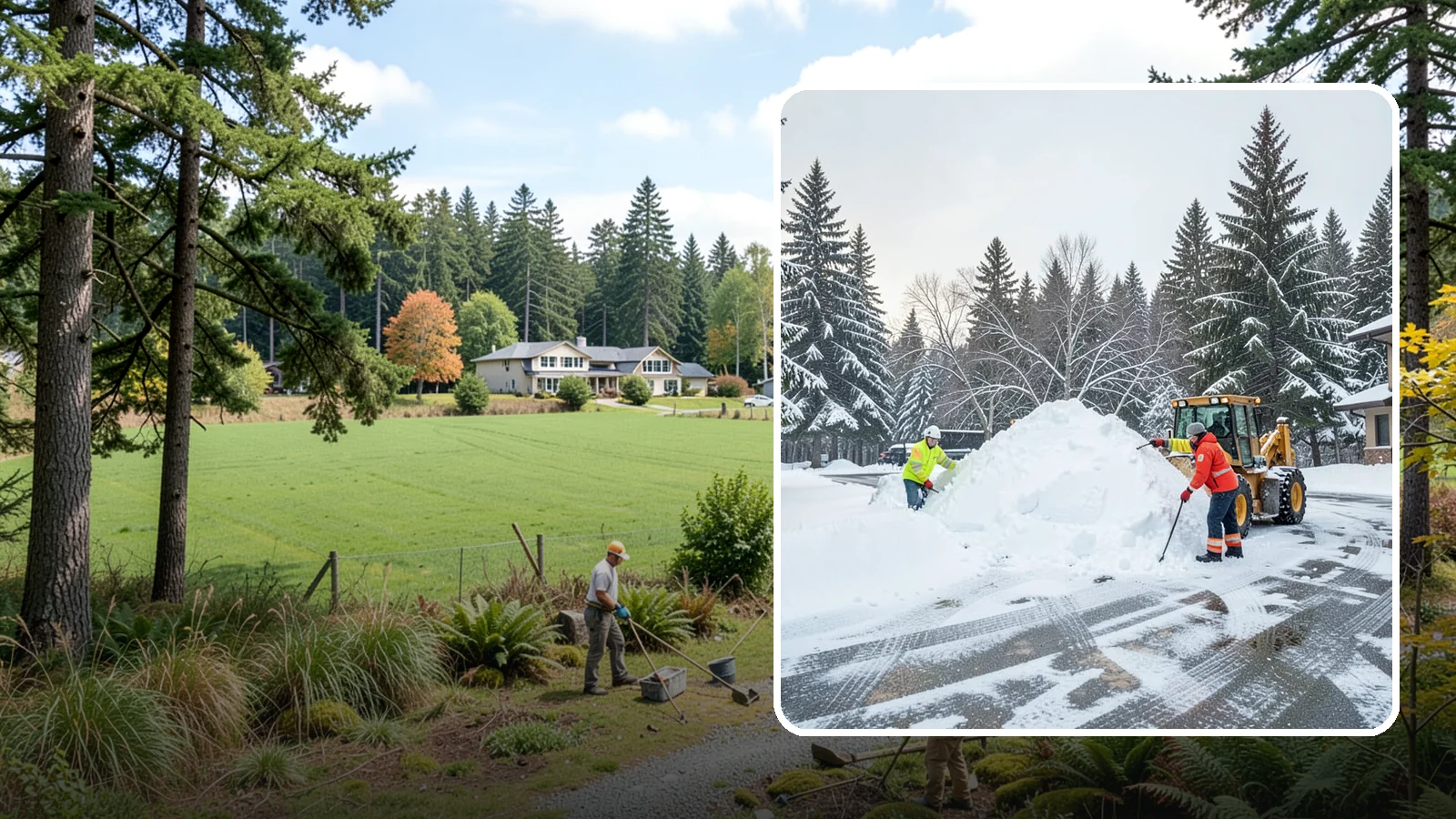 Snow Drift Removal in Lyman, Skagit County, WA - We clear the deep drifts that wind piles against your buildings, gates, and driveways during a storm.