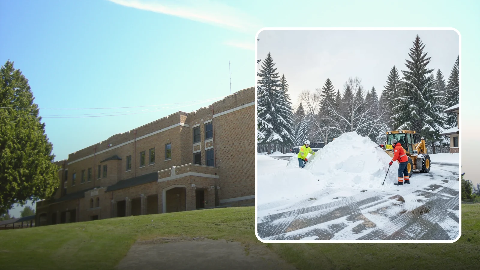Snow Drift Removal in Maple Valley, King County, WA - We clear the deep drifts that wind piles against your buildings, gates, and driveways during a storm.