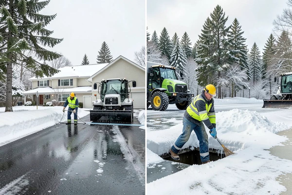 Snow Drift Removal in Maple Valley, King County, WA - Identify drift zones along walls, fences, and entries