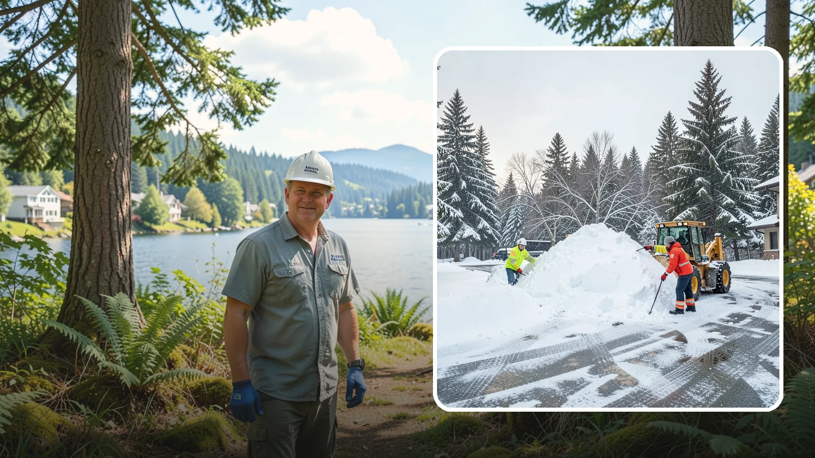 Snow Drift Removal in Milton, King County, WA - We clear the deep drifts that wind piles against your buildings, gates, and driveways during a storm.