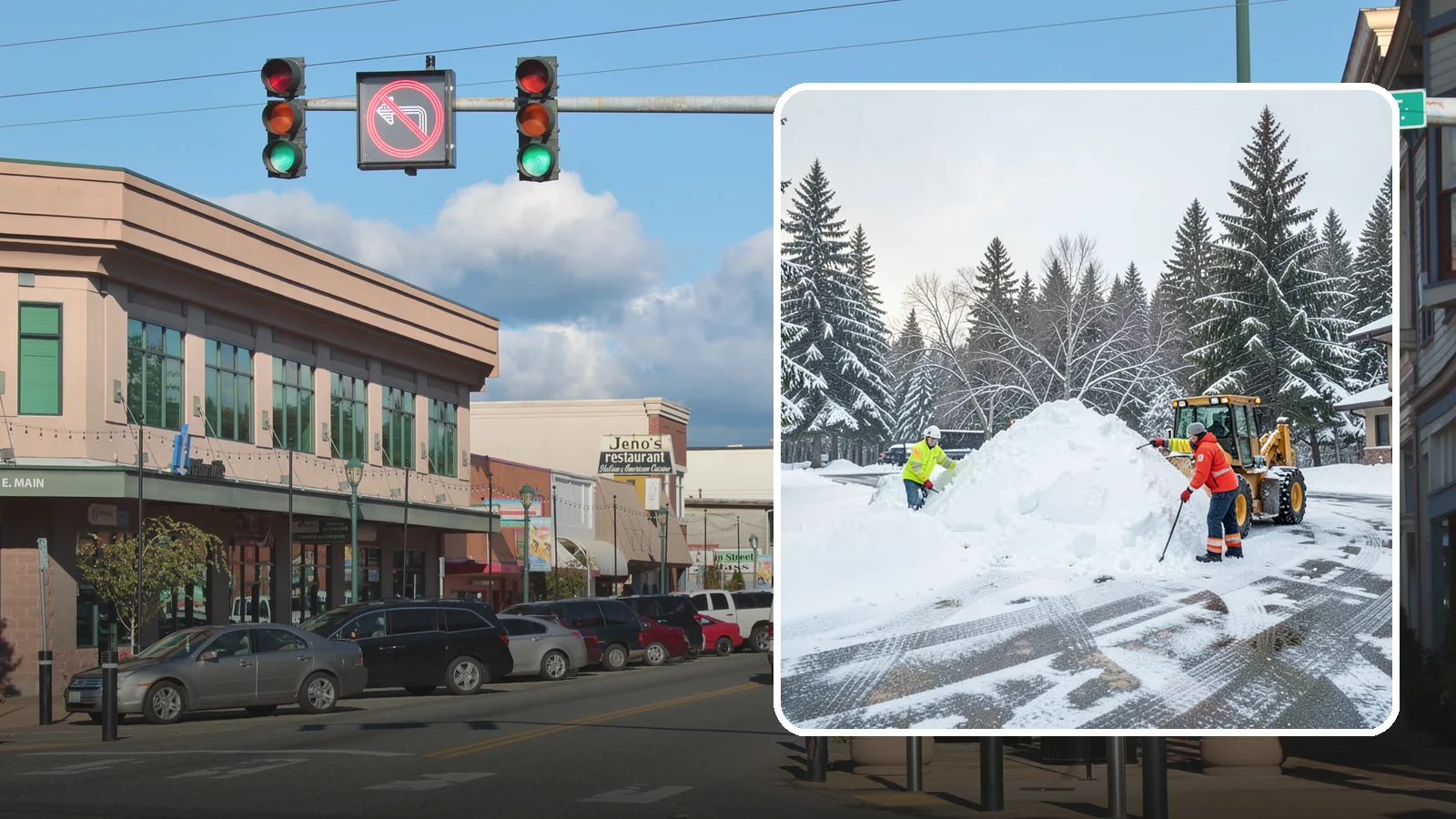 Snow Drift Removal in Monroe, Snohomish County, WA - We clear the deep drifts that wind piles against your buildings, gates, and driveways during a storm.