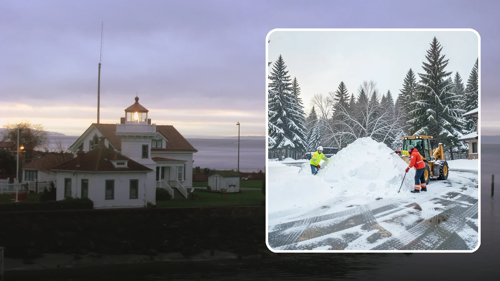 Snow Drift Removal in Mukilteo, Snohomish County, WA - We clear the deep drifts that wind piles against your buildings, gates, and driveways during a storm.