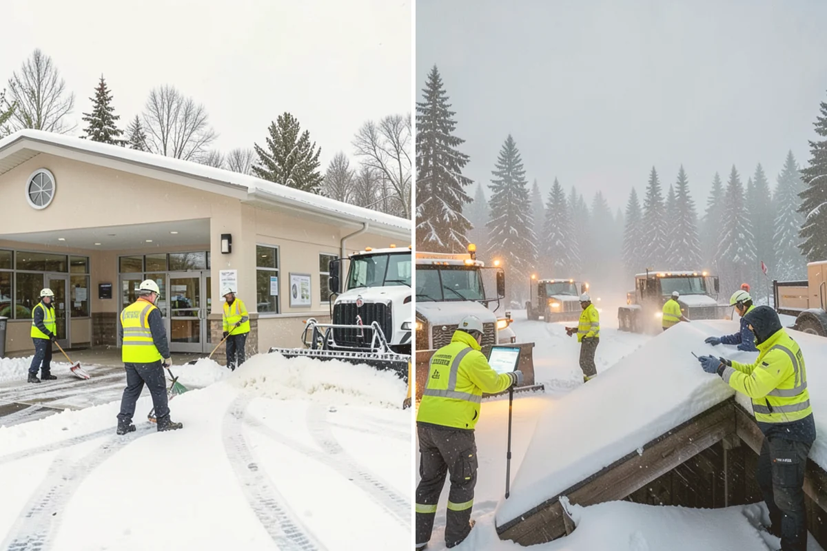 Snow Drift Removal in Newcastle, King County, WA - Identify drift zones along walls, fences, and entries