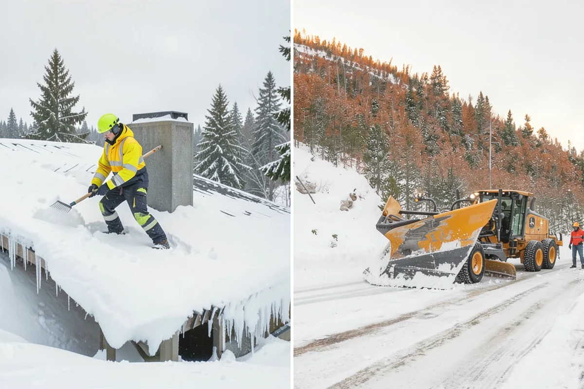 Snow Drift Removal in Oak Harbor, Island County, WA - Identify drift zones along walls, fences, and entries