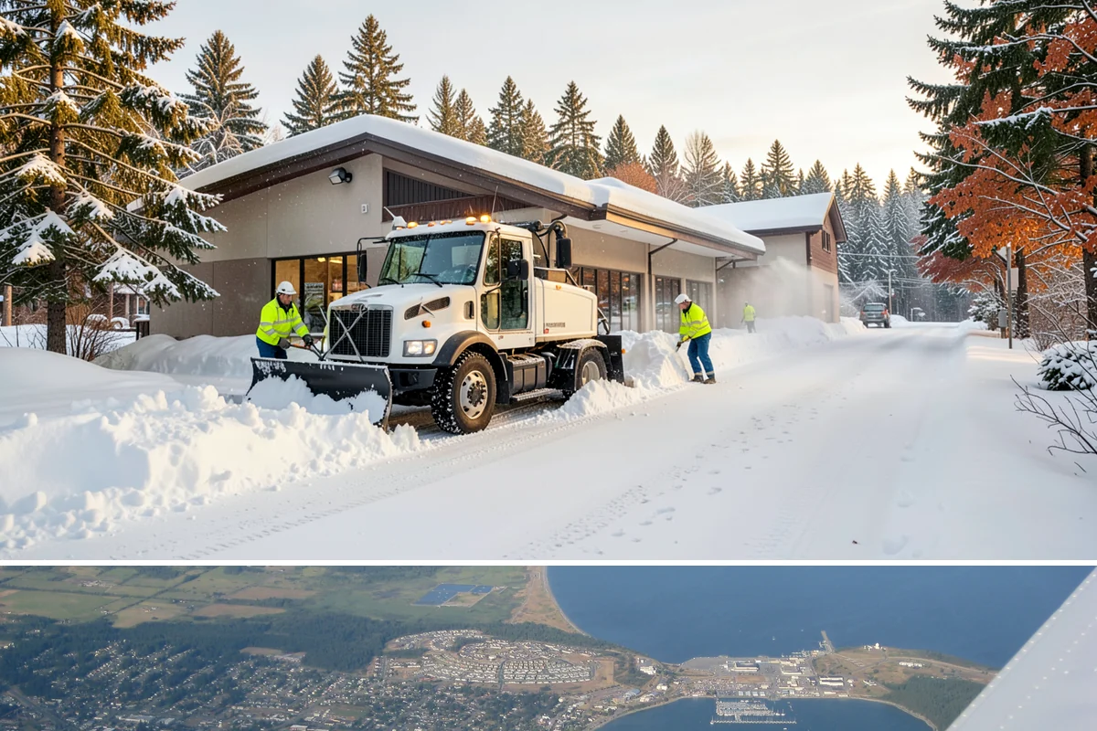 Snow Drift Removal in Oak Harbor, Island County, WA - Drifting is worst during windy cold snaps, most common from December through February.