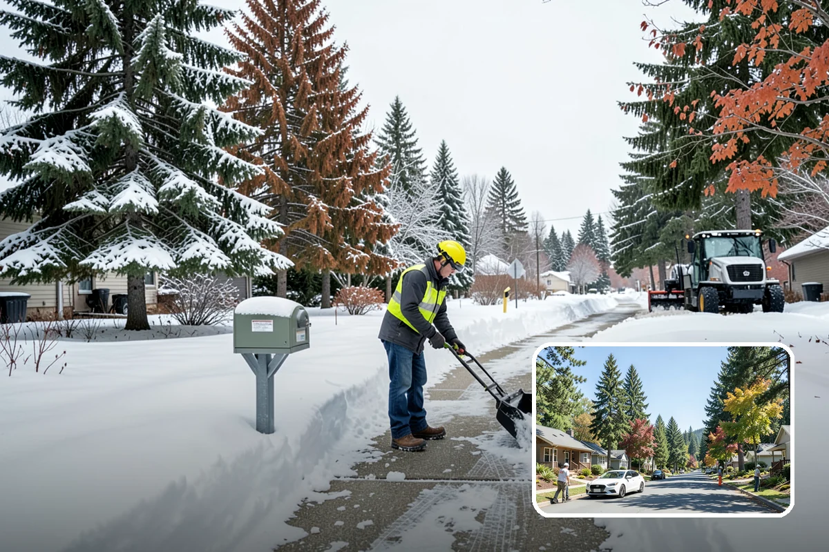 Snow Drift Removal in Orting, Pierce County, WA - Targeted clearing of wind-built drifts