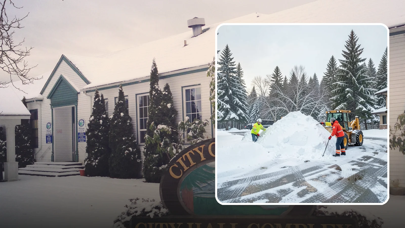 Snow Drift Removal in Pacific, King County, WA - We clear the deep drifts that wind piles against your buildings, gates, and driveways during a storm.