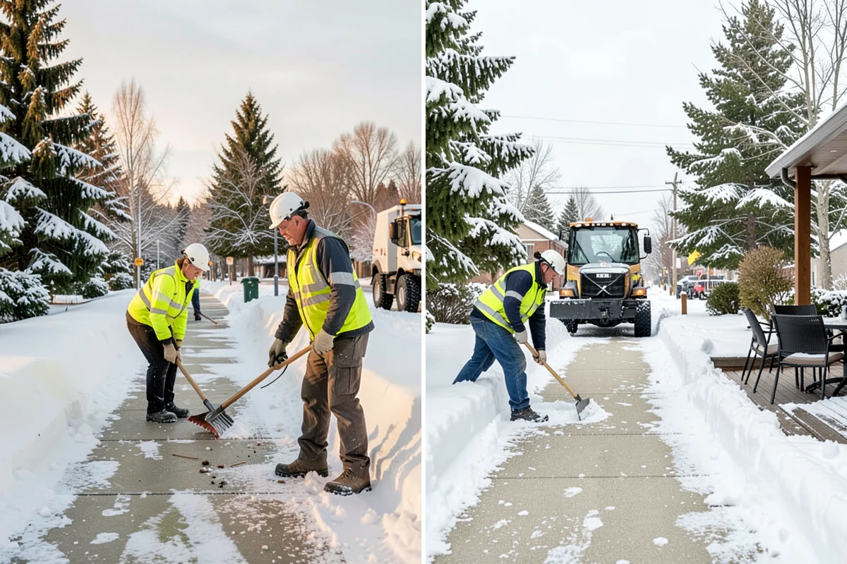 Snow Drift Removal in Pacific, King County, WA - Identify drift zones along walls, fences, and entries