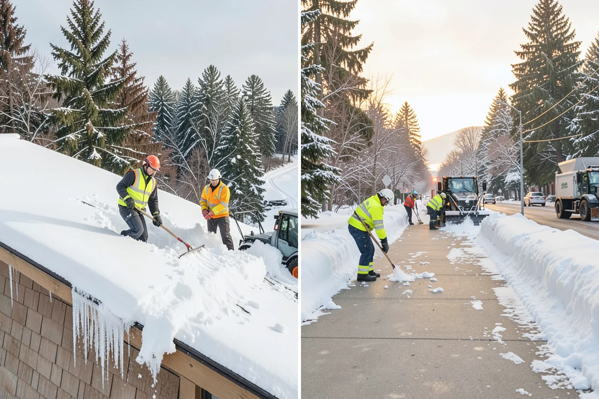 Snow Drift Removal in Redmond, King County, WA - Identify drift zones along walls, fences, and entries
