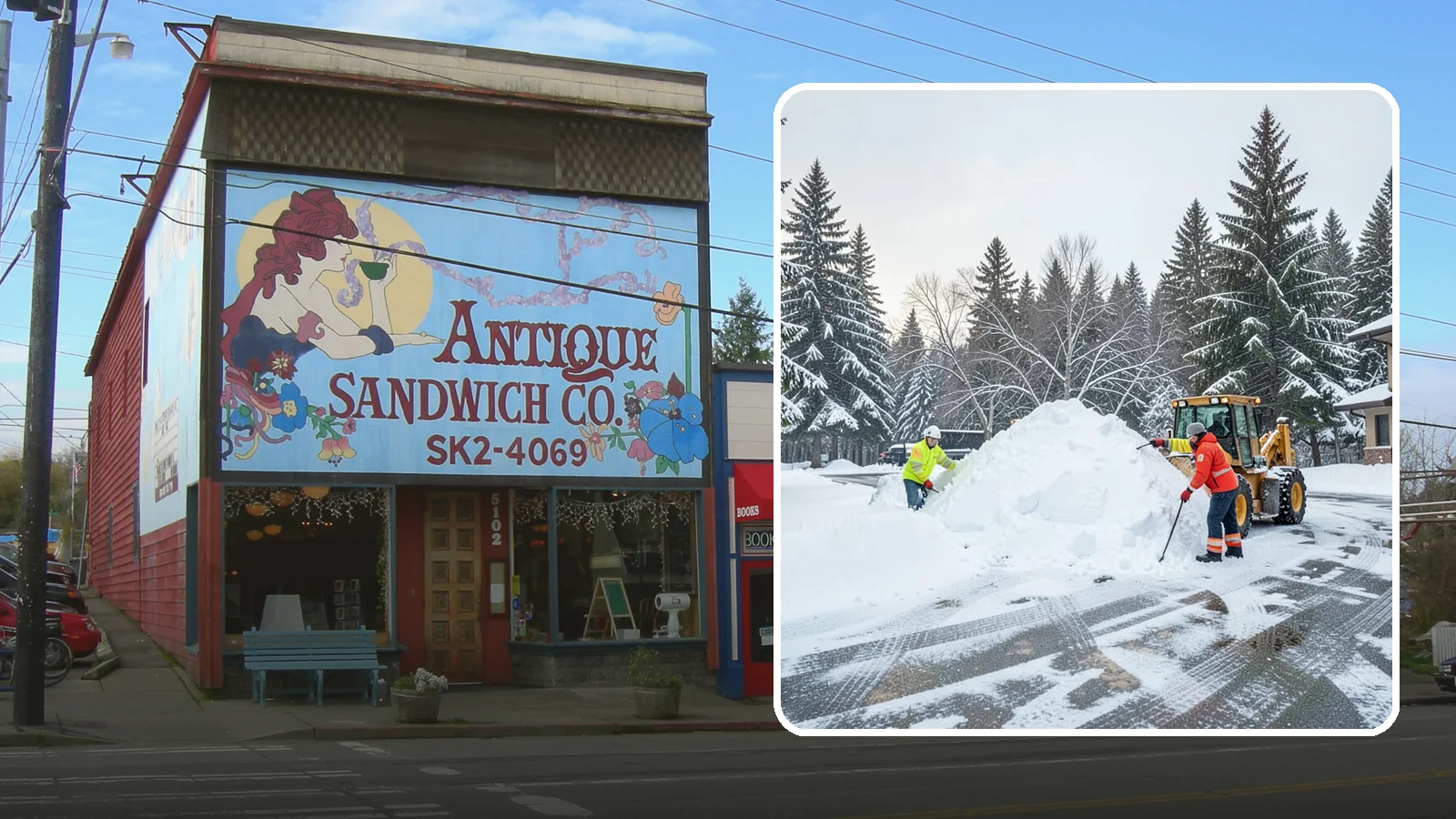 Snow Drift Removal in Ruston, Pierce County, WA - We clear the deep drifts that wind piles against your buildings, gates, and driveways during a storm.
