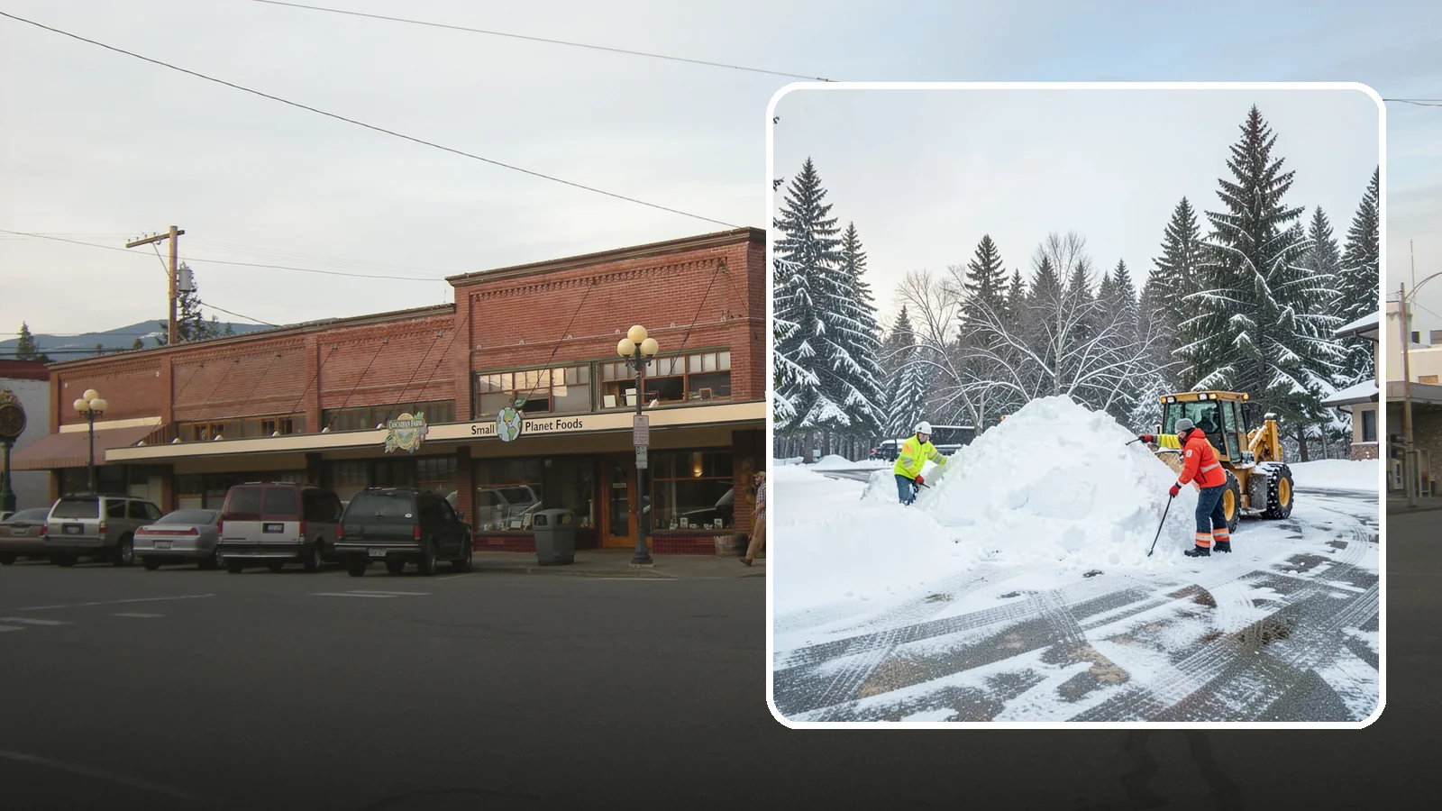Snow Drift Removal in Sedro-Woolley, Skagit County, WA - We clear the deep drifts that wind piles against your buildings, gates, and driveways during a storm.