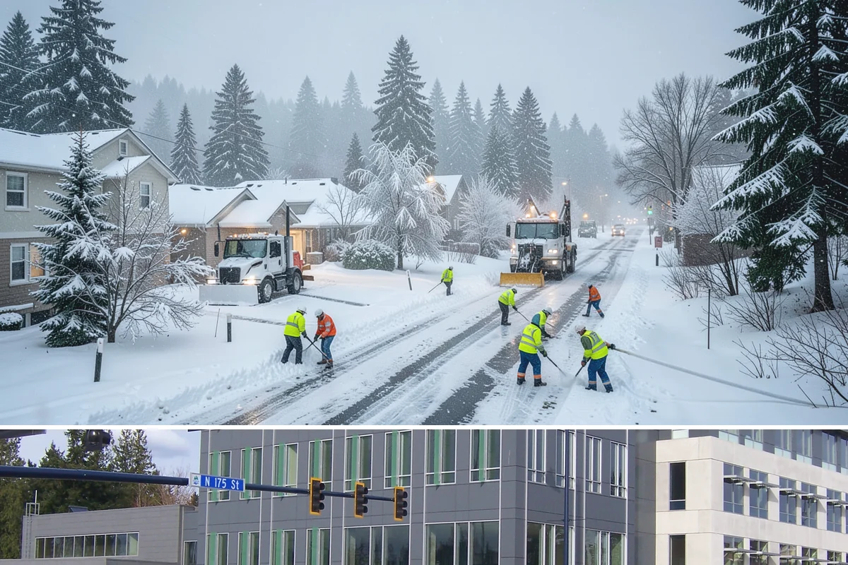 Snow Drift Removal in Shoreline, King County, WA - Drifting is worst during windy cold snaps, most common from December through February.