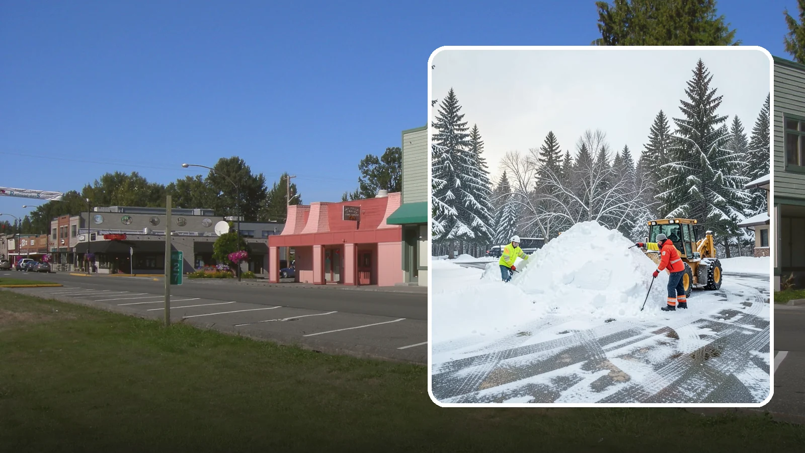 Snow Drift Removal in Snoqualmie, King County, WA - We clear the deep drifts that wind piles against your buildings, gates, and driveways during a storm.