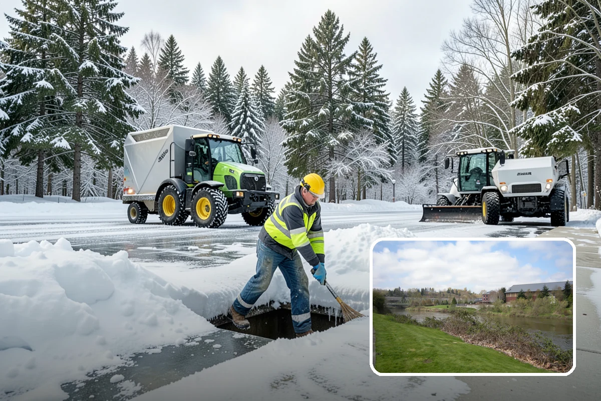 Snow Drift Removal in Tukwila, King County, WA - Targeted clearing of wind-built drifts