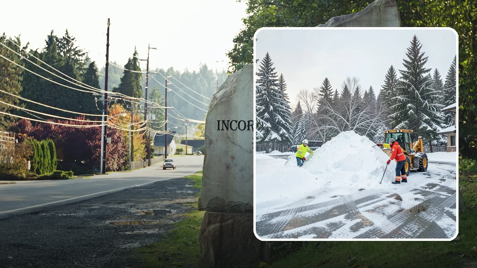 Snow Drift Removal in Wilkeson, Pierce County, WA - We clear the deep drifts that wind piles against your buildings, gates, and driveways during a storm.