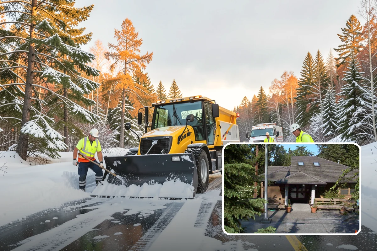 Snow Drift Removal in Yarrow Point, King County, WA - Targeted clearing of wind-built drifts