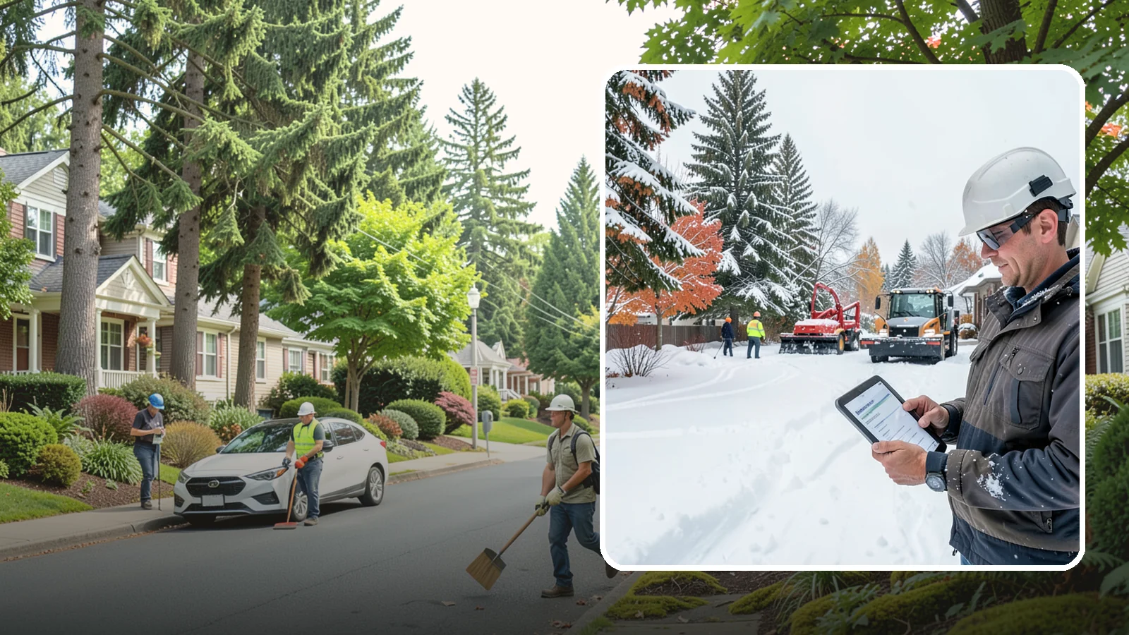 Snow Event Inspections in Beaux Arts Village, King County, WA - We inspect your Western Washington property during and after each snow event to confirm surfaces are cleared and safe.