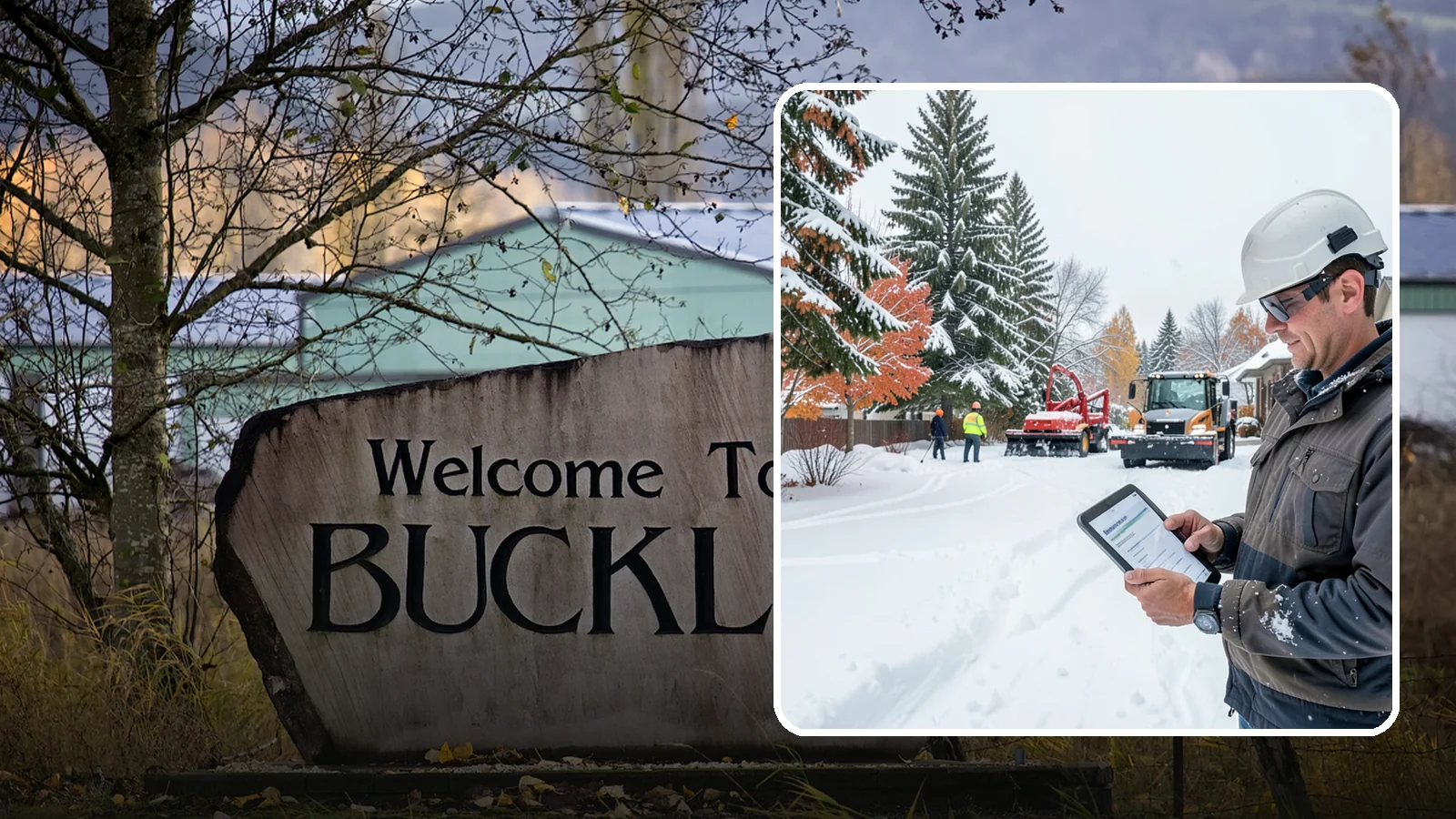 Snow Event Inspections in Buckley, Pierce County, WA - We inspect your Western Washington property during and after each snow event to confirm surfaces are cleared and safe.
