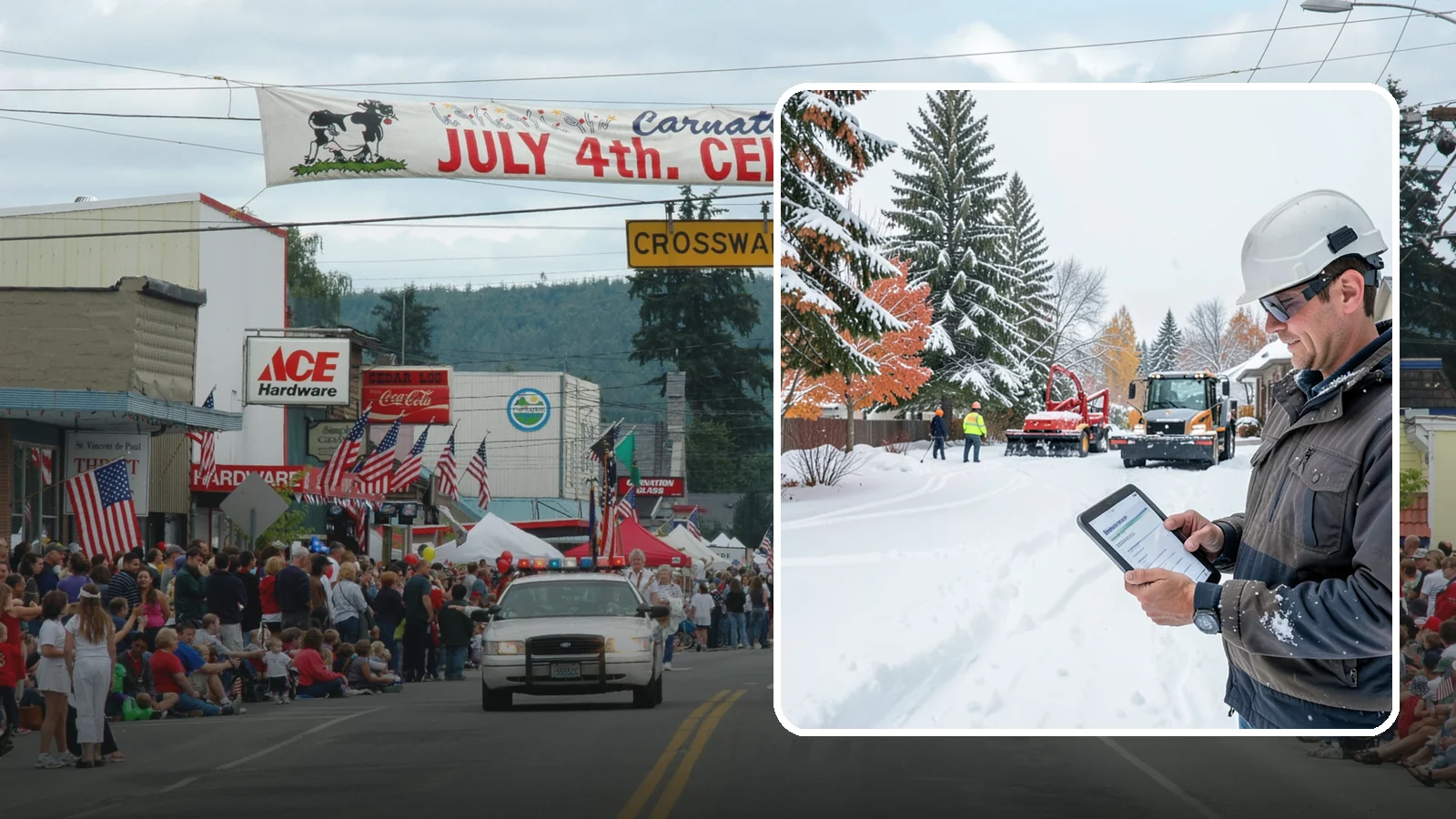 Snow Event Inspections in Carnation, King County, WA - We inspect your Western Washington property during and after each snow event to confirm surfaces are cleared and safe.